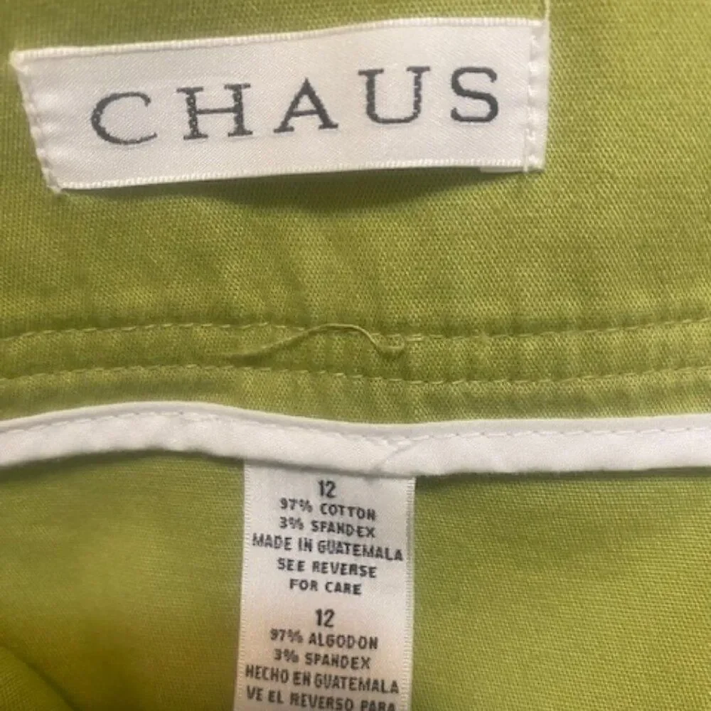 Chaus Lime Green Mini skirt, size 12
